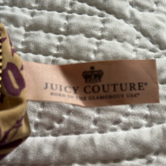 Juicy Couture Crossbody Bag Purse Vintage Y2K Velour Purple RARE see pics - Picture 7 of 15